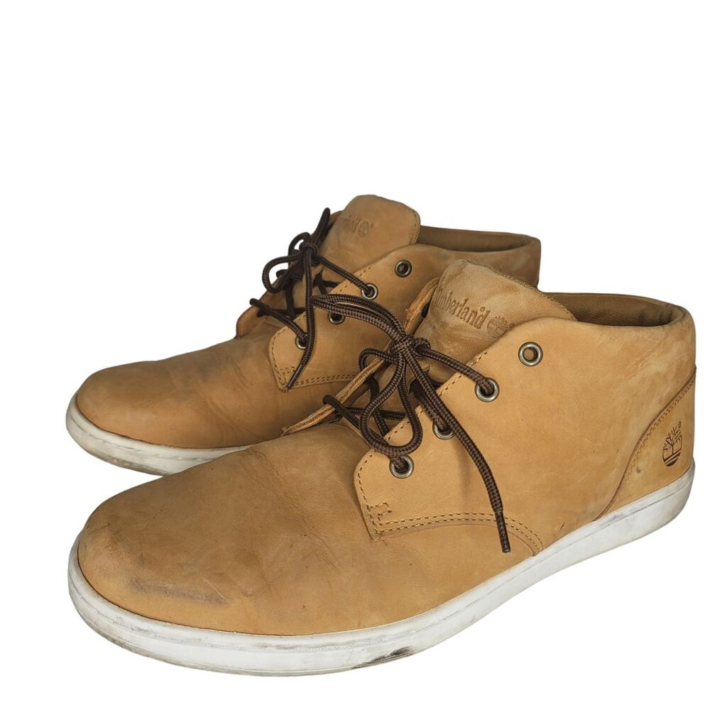 Timberland Men's Chukka Boots Size 12M Brown Leather Casual & Durable